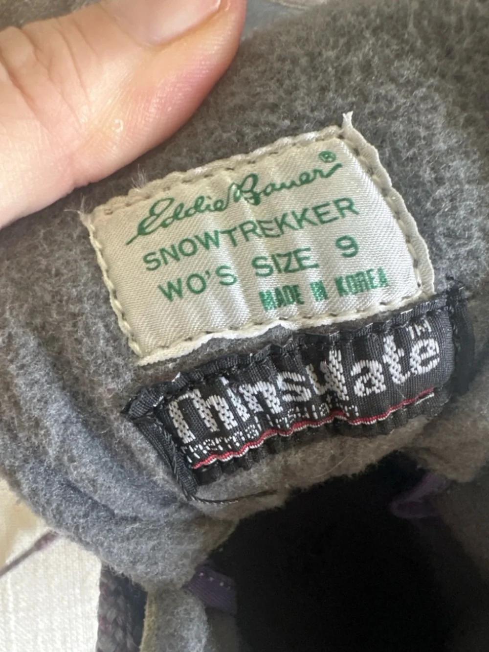 Eddie Bauer Snow Trekker Hiking Boots Women’s Size 9 Brown Purple